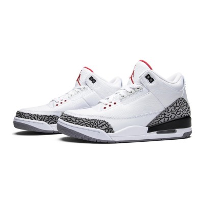 Limited Edition Air Jordan 3 Retro White Cement 2011 Classic White Cement Casual Sneakers 136064-105