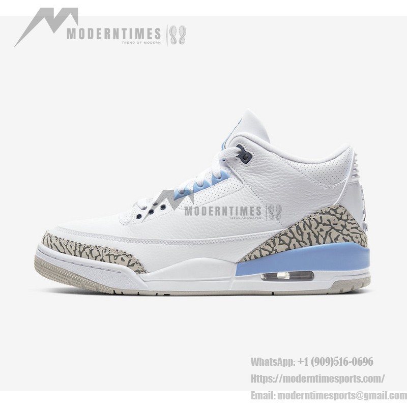 Air Jordan 3 Retro "UNC" North Carolina Blue Classic Casual Sneakers