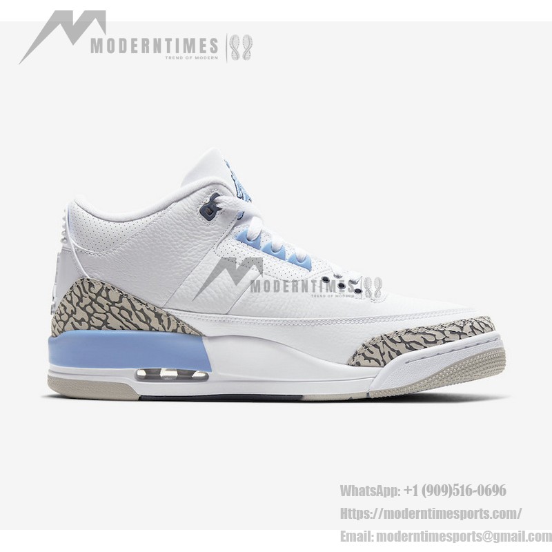 Air Jordan 3 Retro "UNC" North Carolina Blue Classic Casual Sneakers