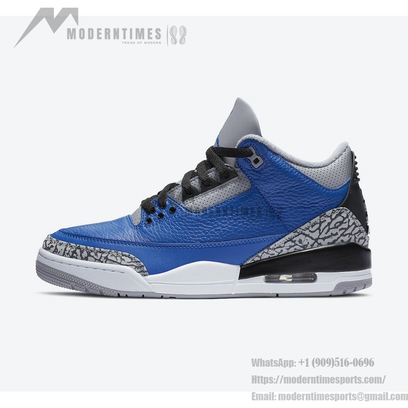 Air Jordan 3 Varsity Royal Blue Classic Casual Sneakers