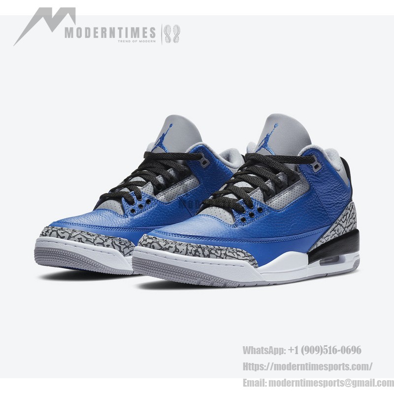 Air Jordan 3 Varsity Royal Blue Classic Casual Sneakers