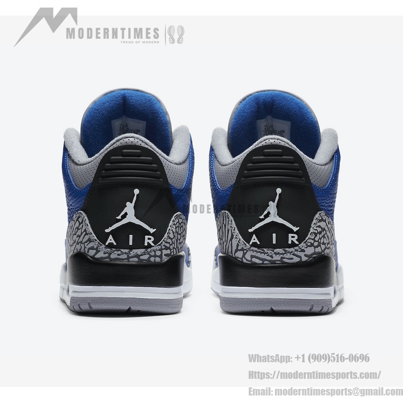 Air Jordan 3 Varsity Royal Blue Classic Casual Sneakers