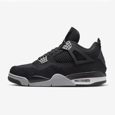 Air Jordan 4 "Black Canvas" DH7138-006 - Sleek Black Canvas Design, Iconic Style