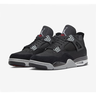 Air Jordan 4 "Black Canvas" DH7138-006 - Sleek Black Canvas Design, Iconic Style