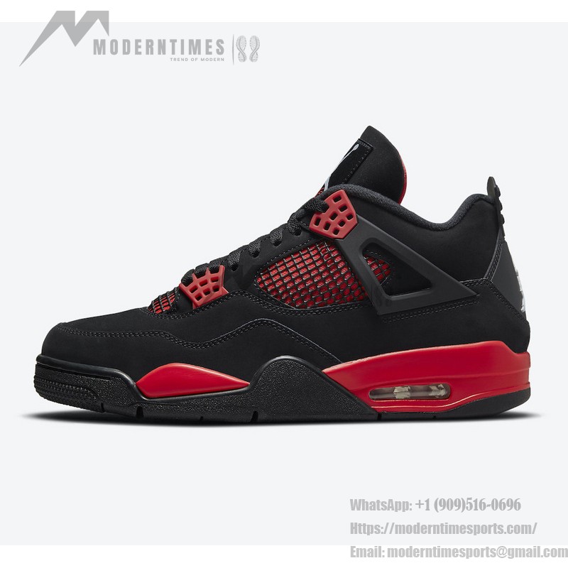 Air Jordan 4 Retro Red Thunder CT8527-016 Sneakers - Bold Red and Black Design