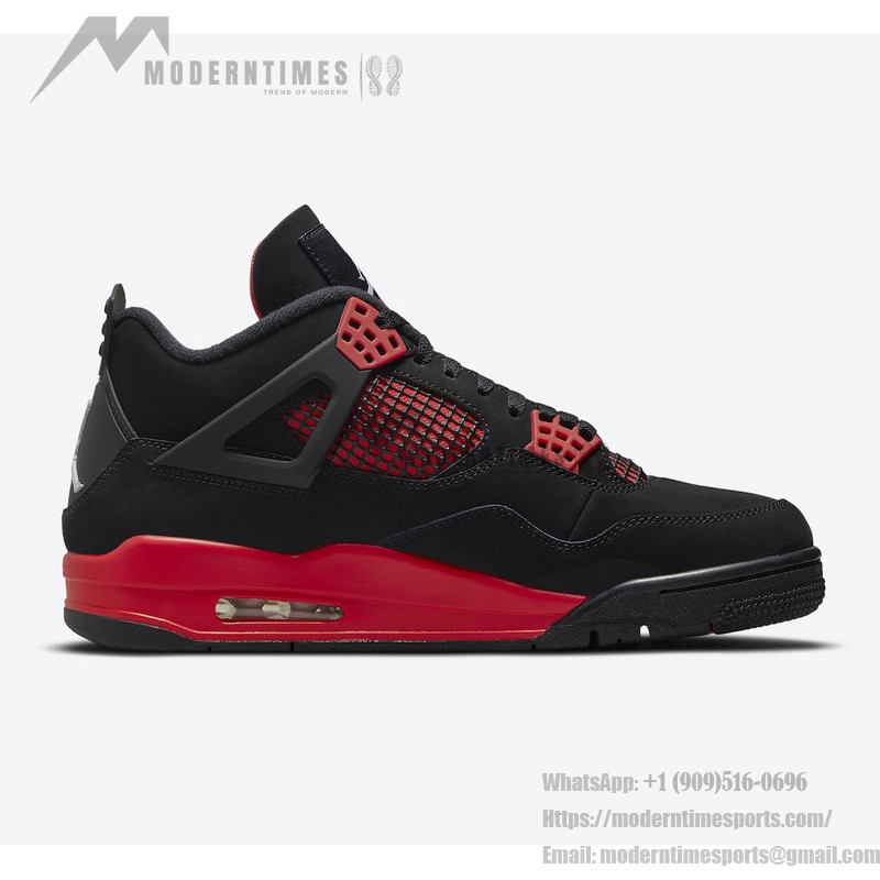 Air Jordan 4 Retro Red Thunder CT8527-016 Sneakers - Bold Red and Black Design