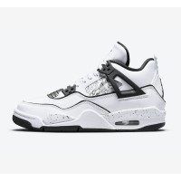 Men's Air Jordan 4 Retro 'DIY' DC4101-100 - Customizable White and Black Sneakers with Ultimate Comfort and Style