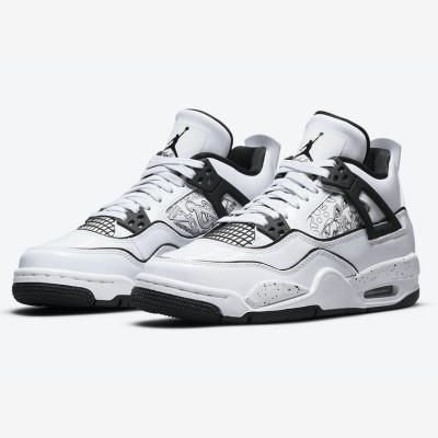 Men's Air Jordan 4 Retro 'DIY' DC4101-100 - Customizable White and Black Sneakers with Ultimate Comfort and Style