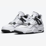 Women's Air Jordan 4 Retro 'DIY' DC4101-100 Customizable White and Black Sneakers with Ultimate Comfort