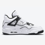 Women's Air Jordan 4 Retro 'DIY' DC4101-100 Customizable White and Black Sneakers with Ultimate Comfort