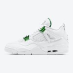 Air Jordan 4 Green Metallic CT8527-113 - Classic White and Green Sneakers