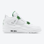 Air Jordan 4 Green Metallic CT8527-113 - Classic White and Green Sneakers