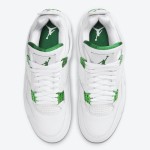 Air Jordan 4 Green Metallic CT8527-113 - Classic White and Green Sneakers