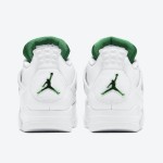 Air Jordan 4 Green Metallic CT8527-113 - Classic White and Green Sneakers