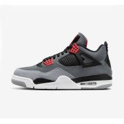 Air Jordan 4 Infrared DH6927-061 スニーカー - クラシックな黒と鮮やかなインフラレッドアクセント、スタイリッシュなデザイン