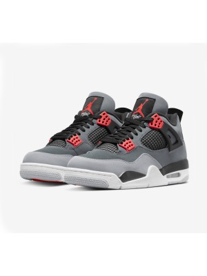 Air Jordan 4 Infrared DH6927-061 スニーカー - クラシックな黒と鮮やかなインフラレッドアクセント、スタイリッシュなデザイン