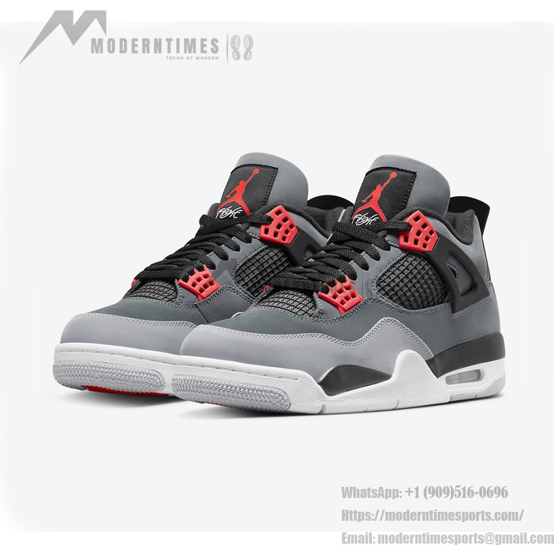 Air Jordan 4 Infrared DH6927-061 Sneakers - Classic Black with Bold Infrared Accents