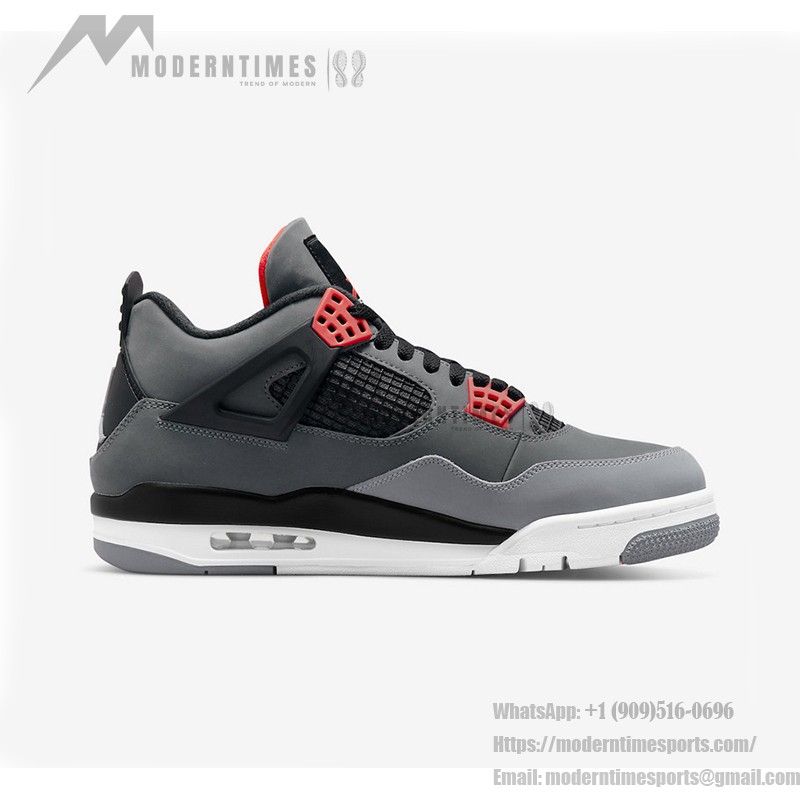 Air Jordan 4 Infrared DH6927-061 Sneakers - Classic Black with Bold Infrared Accents