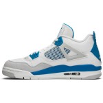 Air Jordan 4 Retro 'Military Blue' 308497-105 Classic White and Blue Sneakers with Ultimate Comfort