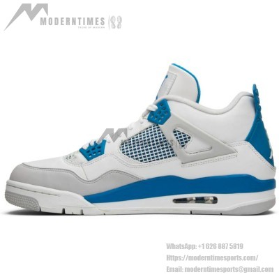 Air Jordan 4 Retro 'Military Blue' 308497-105 - Classic White and Blue Sneakers with Ultimate Comfort and Style