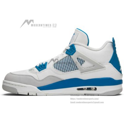 Air Jordan 4 Retro 'Military Blue' 308497-105 - Classic White and Blue Sneakers with Ultimate Comfort and Style