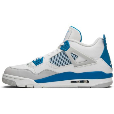 Air Jordan 4 Retro 'Military Blue' 308497-105 - Classic White and Blue Sneakers with Ultimate Comfort and Style