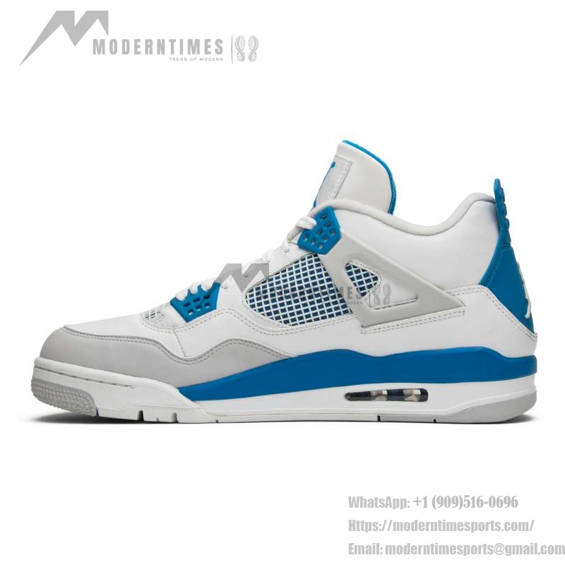 Air Jordan 4 Retro 'Military Blue' 308497-105 Classic White and Blue Sneakers with Ultimate Comfort