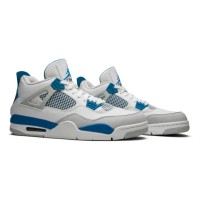 Air Jordan 4 Retro 'Military Blue' 308497-105 - Classic White and Blue Sneakers with Ultimate Comfort and Style