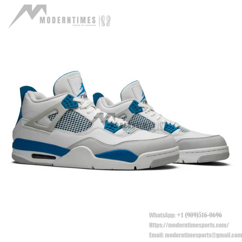 Air Jordan 4 Retro 'Military Blue' 308497-105 Classic White and Blue Sneakers with Ultimate Comfort