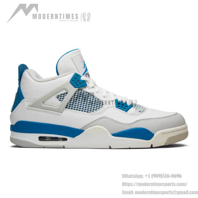 Air Jordan 4 Retro 'Military Blue' 308497-105 Classic White and Blue Sneakers with Ultimate Comfort