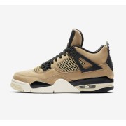 Air Jordan 4 "Mushroom" AQ9129-200 - Elegant Beige and Black Design, Iconic Streetwear Sneaker