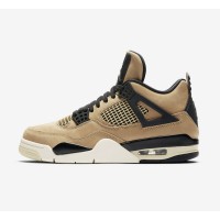 Air Jordan 4 "Mushroom" AQ9129-200 - Elegant Beige and Black Design, Iconic Streetwear Sneaker