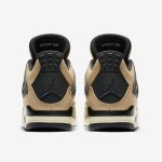 Side view of the Air Jordan 4 "Mushroom" AQ9129-200 sneaker in beige and black