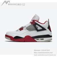 Women's Air Jordan 4 Retro 'Fire Red' DC7770-160 - Iconic White and Red Sneakers with Ultimate Comfort and Style