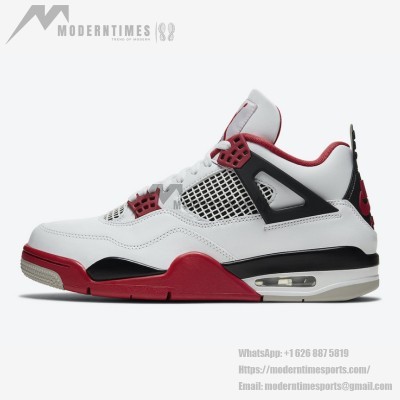 Women's Air Jordan 4 Retro 'Fire Red' DC7770-160 - Iconic White and Red Sneakers with Ultimate Comfort and Style