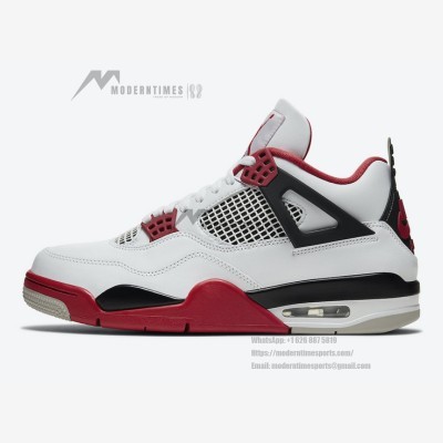 Women's Air Jordan 4 Retro 'Fire Red' DC7770-160 - Iconic White and Red Sneakers with Ultimate Comfort and Style