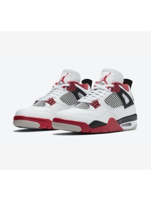 Air Jordan 4 Retro 'Fire Red' DC7770-160 - Iconic White and Red Sneakers with Ultimate Comfort and Style