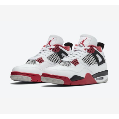 Air Jordan 4 Retro 'Fire Red' DC7770-160 - Iconic White and Red Sneakers with Ultimate Comfort and Style