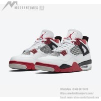Women's Air Jordan 4 Retro 'Fire Red' DC7770-160 - Iconic White and Red Sneakers with Ultimate Comfort and Style