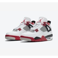 Women's Air Jordan 4 Retro 'Fire Red' DC7770-160 - Iconic White and Red Sneakers with Ultimate Comfort and Style