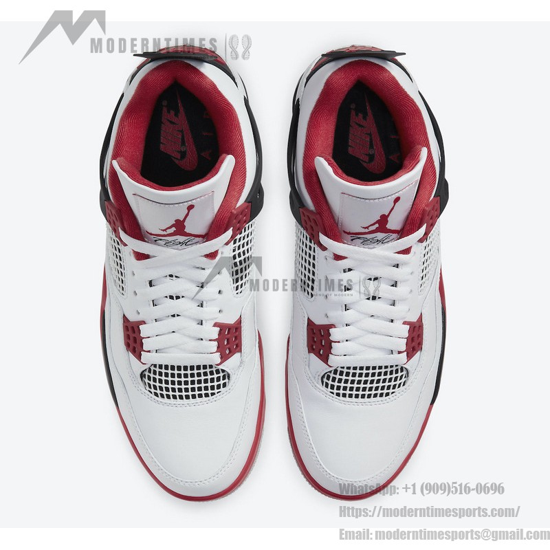 Air Jordan 4 Retro 'Fire Red' DC7770-160 Iconic White and Red Sneakers with Ultimate Comfort