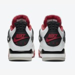 Air Jordan 4 Retro 'Fire Red' DC7770-160 Iconic White and Red Sneakers with Ultimate Comfort