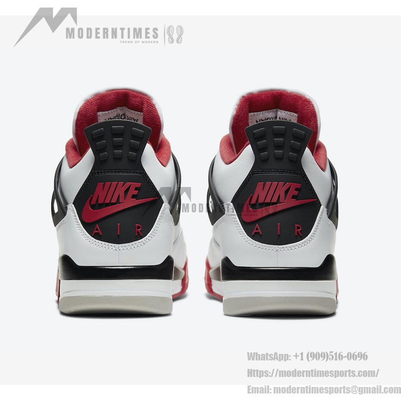 Air Jordan 4 Retro 'Fire Red' DC7770-160 Iconic White and Red Sneakers with Ultimate Comfort