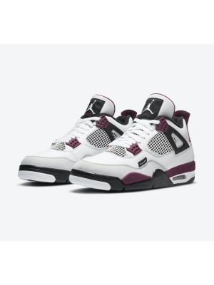 Air Jordan 4 PSG CZ5624-100 Paris Saint-Germain Collaboration - Classic White Bordeaux Sneakers