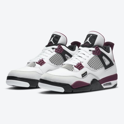 Air Jordan 4 PSG CZ5624-100 Paris Saint-Germain Collaboration - Classic White Bordeaux Sneakers