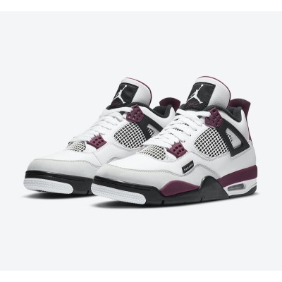 Air Jordan 4 PSG CZ5624-100 Paris Saint-Germain Collaboration - Classic White Bordeaux Sneakers