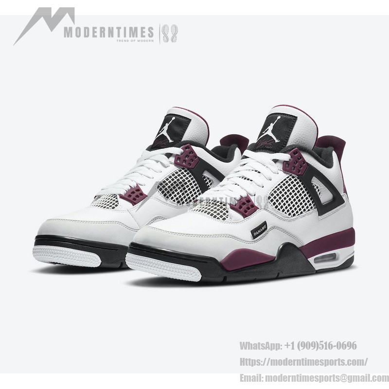 Air Jordan 4 PSG CZ5624-100 Paris Saint-Germain Classic White Bordeaux Sneakers