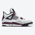 Air Jordan 4 PSG CZ5624-100 Paris Saint-Germain Classic White Bordeaux Sneakers