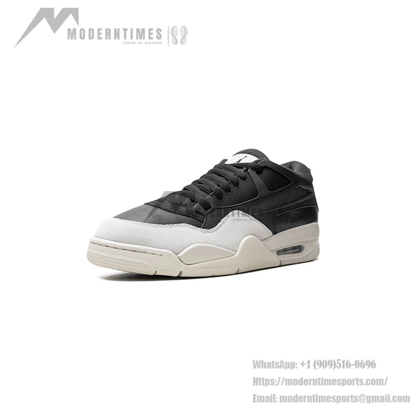 Air Jordan 4 RM "Black Sail" FQ7939-001 low-top sneakers in black and white