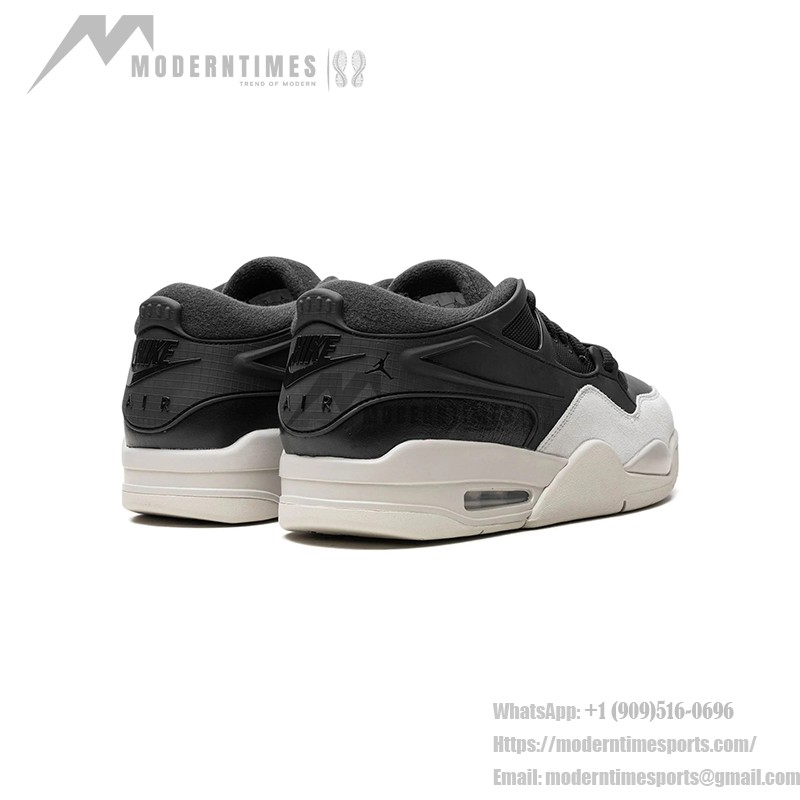 Air Jordan 4 RM "Black Sail" FQ7939-001 low-top sneakers in black and white